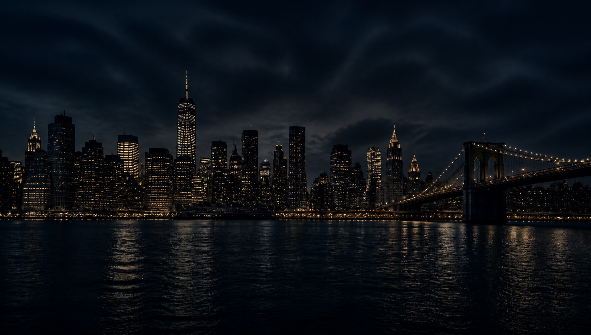 New York City skyline at night
